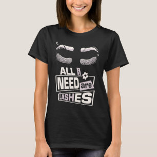 Camiseta Lash de Maquiagem Bonita e Cosmetologistas Belas