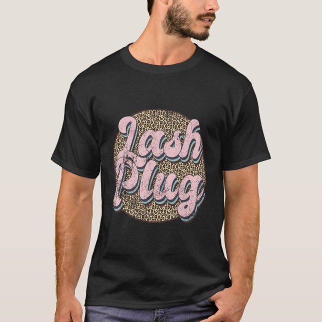 Camiseta Lash Plug Lash Tech Lash Leopard Lash (Frente)
