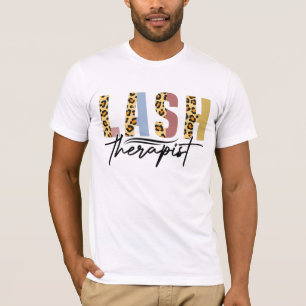Camiseta Lash Therapist Leopard Eyelash Tech Lash