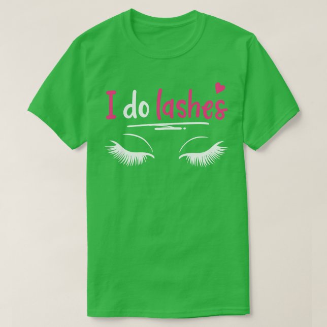 Camiseta Lashes Eyelash Artistas Cosméticos (Frente do Design)