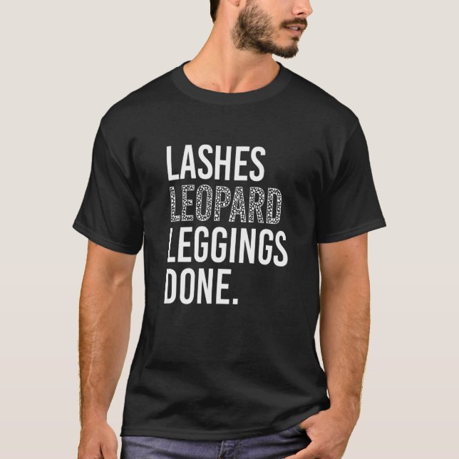 Camiseta Lashes Leggings Lashes do Leopardo Lash Tech Lash  (Frente)