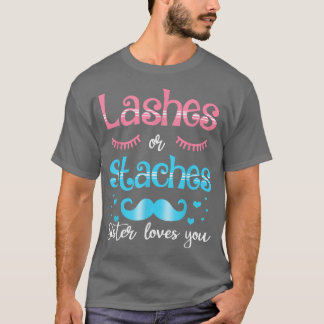 Camiseta Lashes Ou Pistas Irmã Ama Sua Revelação De Gênero