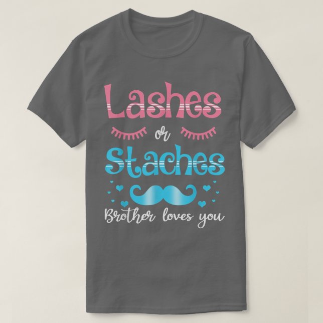 Camiseta Lashes Ou Pistas Irmão Te Ama A Revelação De Gêner (Frente do Design)