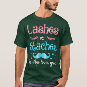 Camiseta Lashes Ou Pistas Pop Pop ama Sua Revelação De Gêne