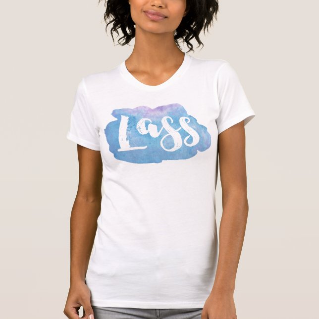 Camiseta Lass, Scottish, Dialeto Inglês Norte (Frente)