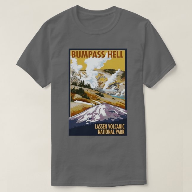 Camiseta Lassen Volcanen National Park Bumpass Hell Viagem (Frente do Design)