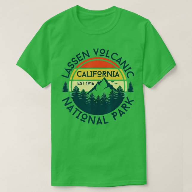 Camiseta Lassen Volcanen National Park California Nature Hi (Frente do Design)