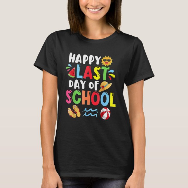 Camiseta Last Day Of School Hope Your Summer Magical Rainbo (Frente)