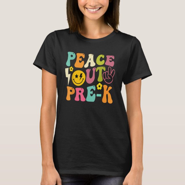 Camiseta Last Day Of School Peace Out PreSchool Pre K Teach (Frente)