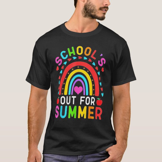 Camiseta Last Day Of School Retro Schools Out For Summer 7 (Frente)