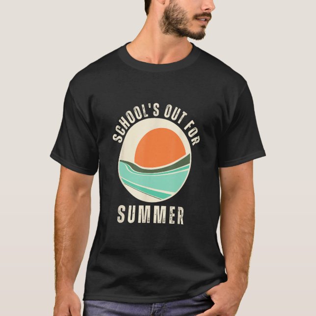 Camiseta Last Day Of School Retro Schools Out For Summer Te (Frente)