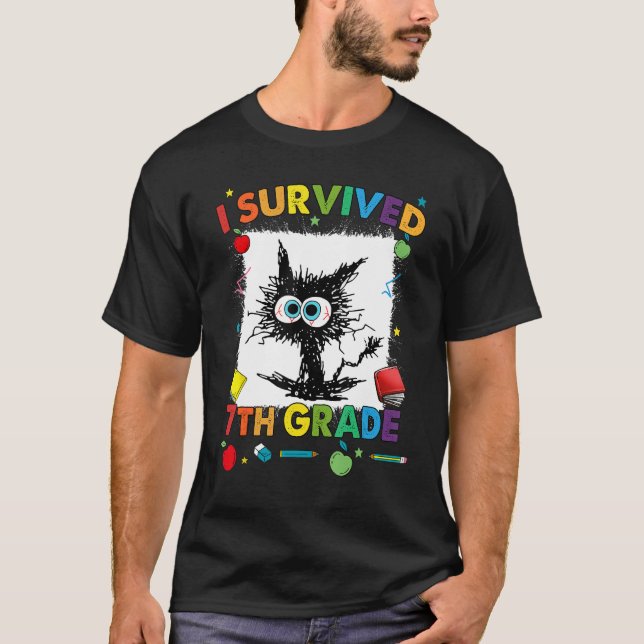 Camiseta Last Day Of Seventh 7th Grade I Survived 7th Grade (Frente)