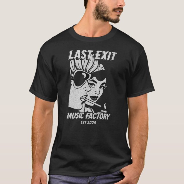 Camiseta Last Exit Music Factory- Retro Girls- Dark T-Shirt (Frente)
