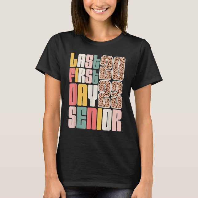 Camiseta Last First Day Senior 2023 Graduation Leopard (Frente)