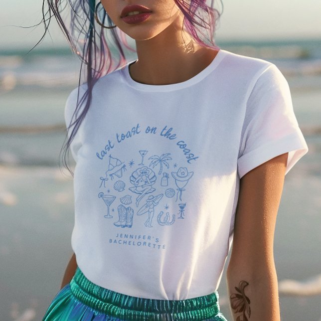 Camiseta Last Toast on the Coast Blue Country Bachelorette  (Criador carregado)