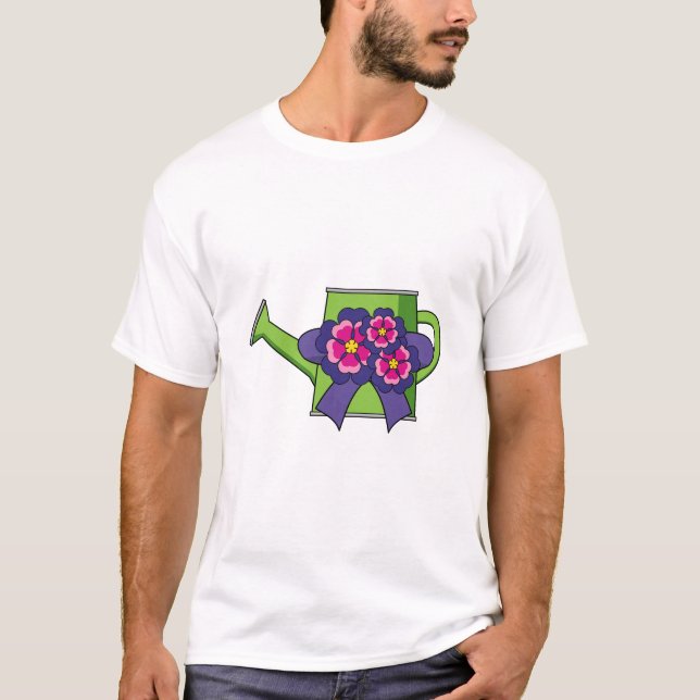 Camiseta Lata de água doce com Buquê de flores (Frente)