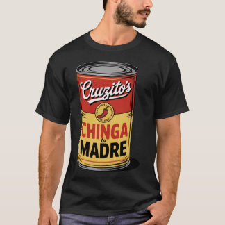 Camiseta Lata de Cruzito - Estrada Pop de Arte de Chicano