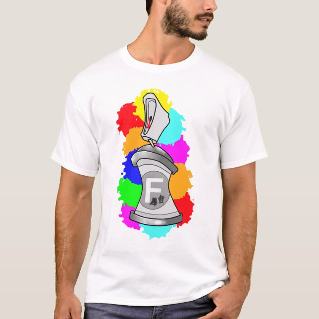 CAMISETA LATA DE PULVERIZADOR DA ARTE DO METRO DA MANCHA DA (Frente)