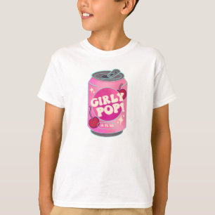 Camiseta Lata de Refrigerante de Cereja Girly Pop Rosa Re