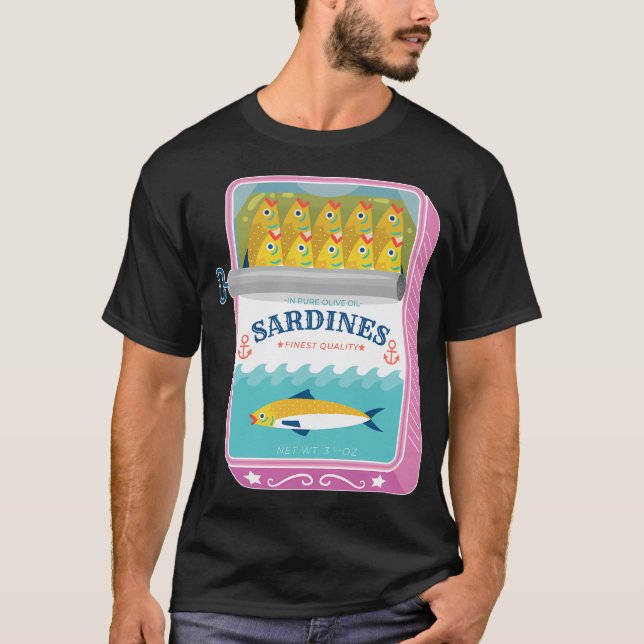 Camiseta Lata de Sardinha Pastel (Frente)