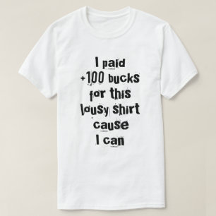 Camiseta latão rico em pessoas