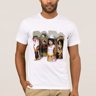 Camiseta latas de pulverizador Sassy do estilo dos anos 70
