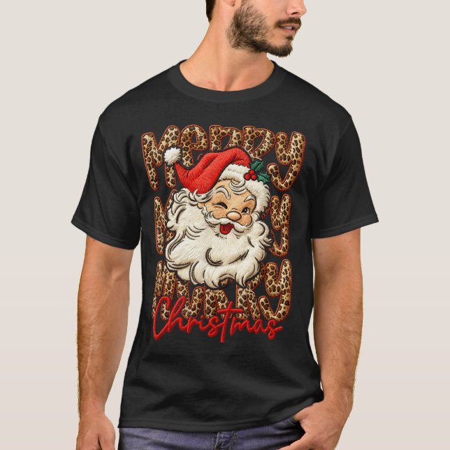 Camiseta Latch Hook Yarn Crochet Coquette Merry Christmas L (Frente)