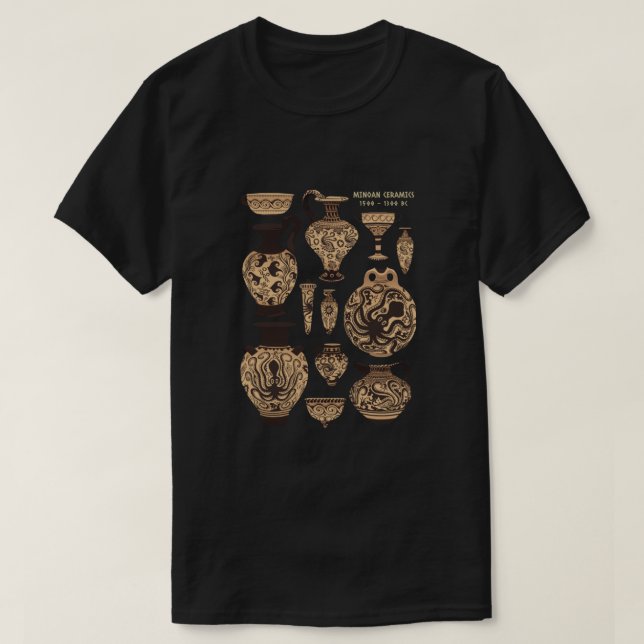 Camiseta Late Minoan Ceramics (Frente do Design)