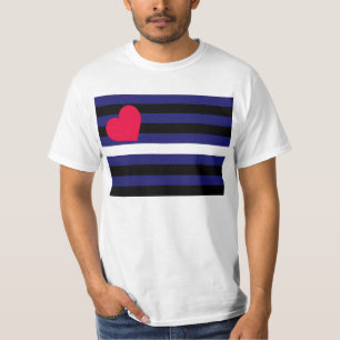 Camiseta Látex de couro e de orgulho de BDSM bandeira