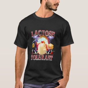 Camiseta Laticínios Engraçados Meme de Vacas Tolerantes à L