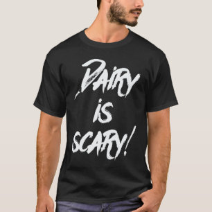 Camiseta Laticínios são Assustadores Sem Leite Leite vegeta