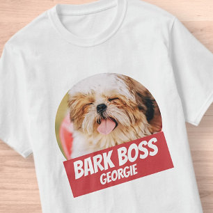 Camiseta Latido Chefe Pet Dog Foto Moderna Legal Simples