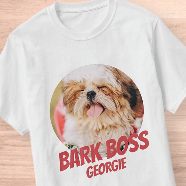 Camiseta Latido Chefe Pet Dog Foto Moderna Legal Simples (Criador carregado)
