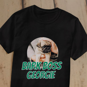 Camiseta Latido Chefe Pet Dog Foto Moderna Simples Legal