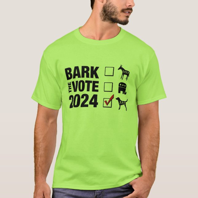 Camiseta Latido da votação de 2024 - Cão da votação em 2024 (Frente)