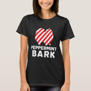 Camiseta Latido de hortelã-pimenta de Natal sossegado Pomer
