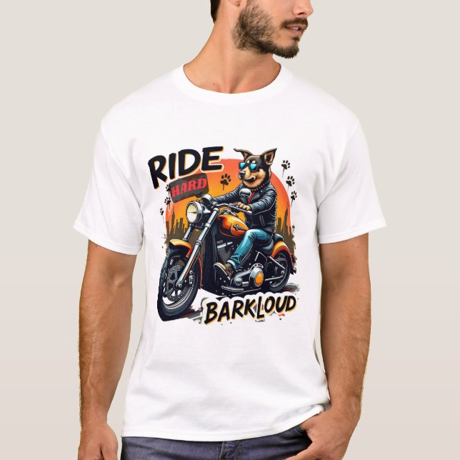 Camiseta Latido em Alto Volume - Design Gráfico do Cachorro (Frente)