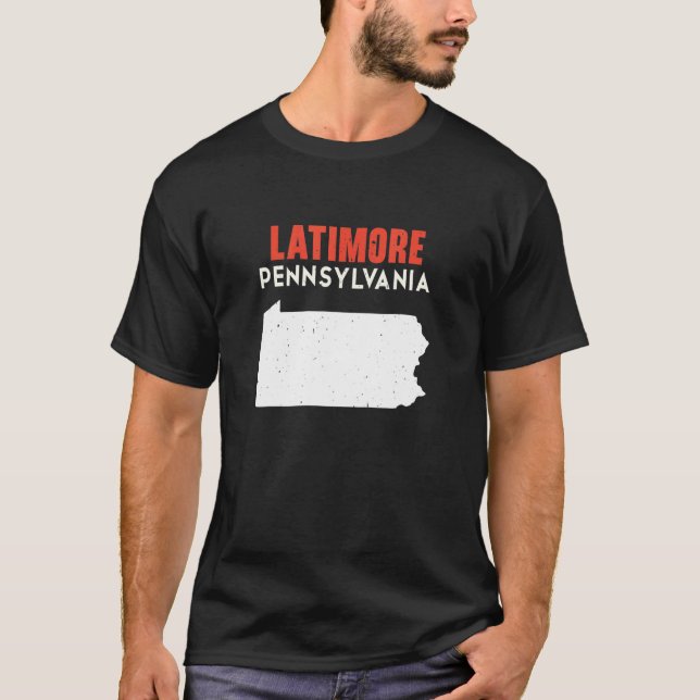Camiseta Latimore Pennsylvania USA State America Travel (Frente)