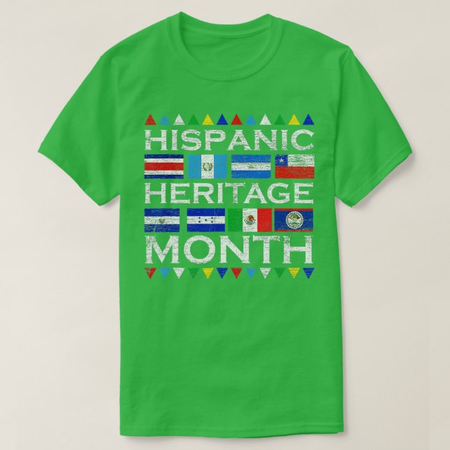 Camiseta Latin Countries Flag Latino National Hispanic Heri (Frente do Design)