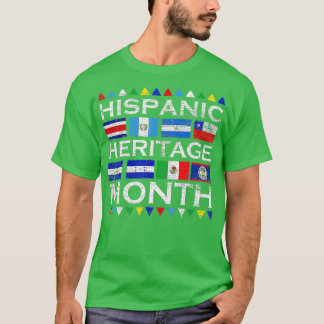 Camiseta Latin Countries Flag Latino National Hispanic Heri