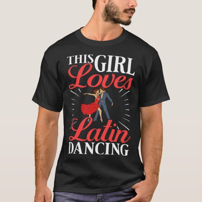 Camiseta Latin Dance Music Shoes Lessons Beginner Workout D (Frente)