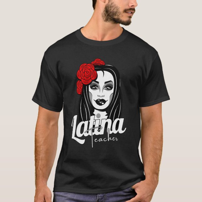 Camiseta Latina Teacher Maestra Latina Teachers Gorgeous La (Frente)