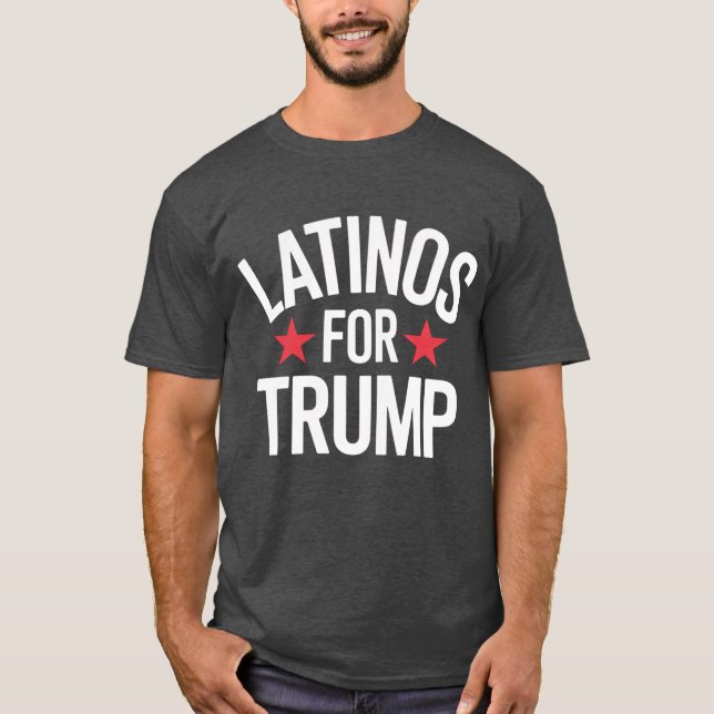 Camiseta Latinos Para Trump (Frente)
