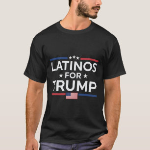 Camiseta Latinos Pelo Trump 2024 - Eleição Presidente Trump