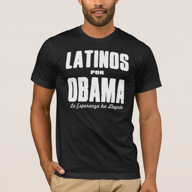 Camiseta Latinos Por Obama 2 (Frente)