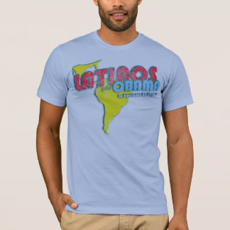 Camiseta Latinos Por Obama 4-Distressed