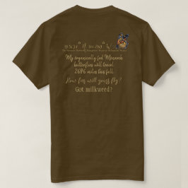 Camiseta Latitude e Longitude personalizáveis da borboleta-