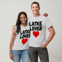 LATKE LOVER Jewish Funny T shirts