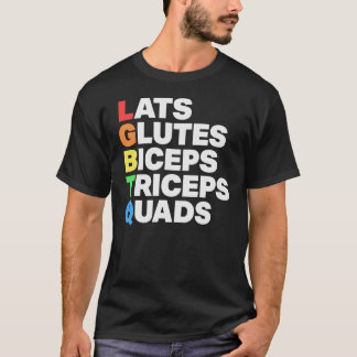 Camiseta Lats Glutes Bicepsriceps Quads Lgbtq friends