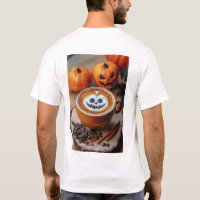 Latte de Abóbora com Especiarias e Arte de Hallowe